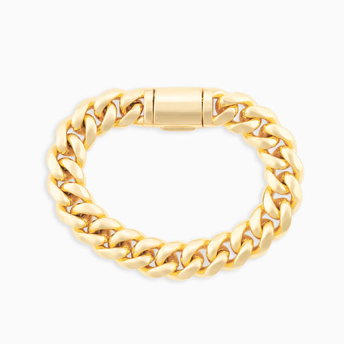 12mm Cuban Link Bracelet Gold [ONE-TIME OFFER]
