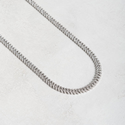 5mm Moissanite Prong Cuban Chain