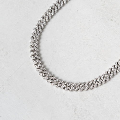5mm Moissanite Prong Cuban Chain