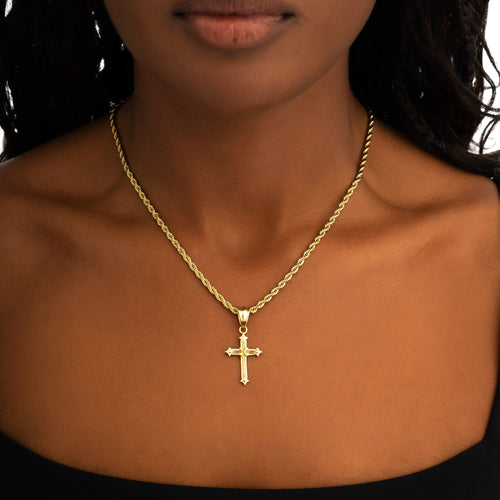 Vintage Cross Pendant Gold