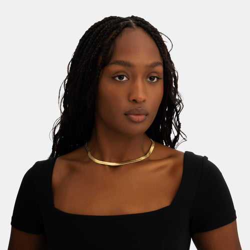 6mm Herringbone Chain Gold