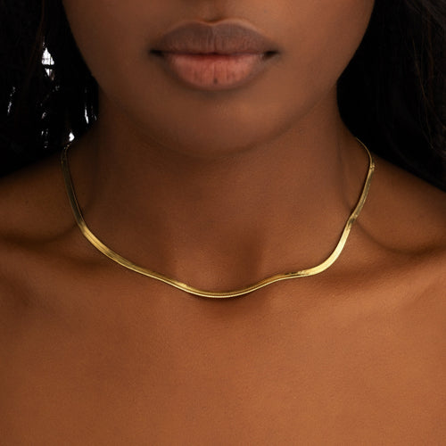 3mm Herringbone Chain Gold