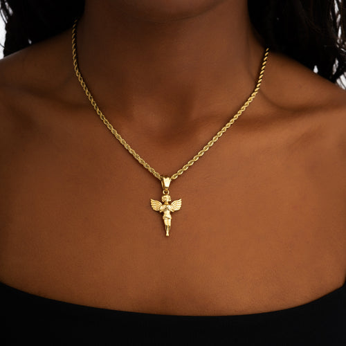 Baby Angel Pendant Gold