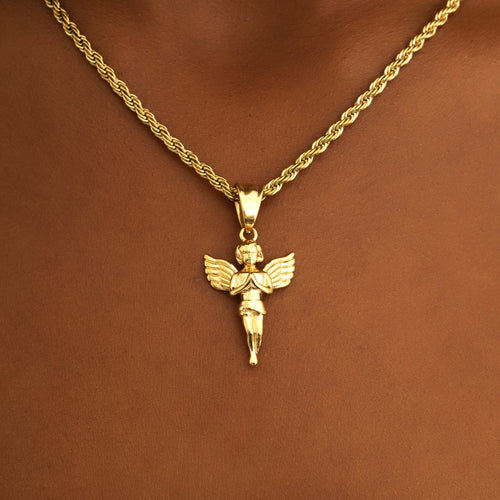 Baby Angel Pendant Gold