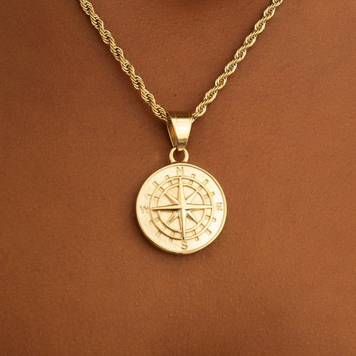 Compass Pendant Gold