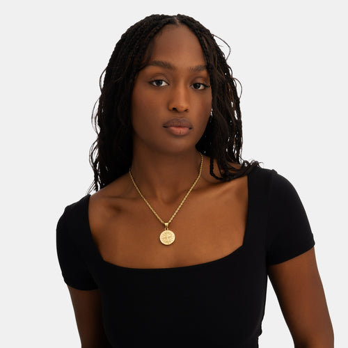Compass Pendant Gold