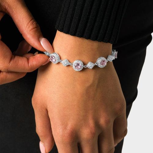 Pink Cluster Bracelet