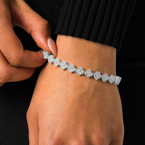 Flower Tennis Bracelet