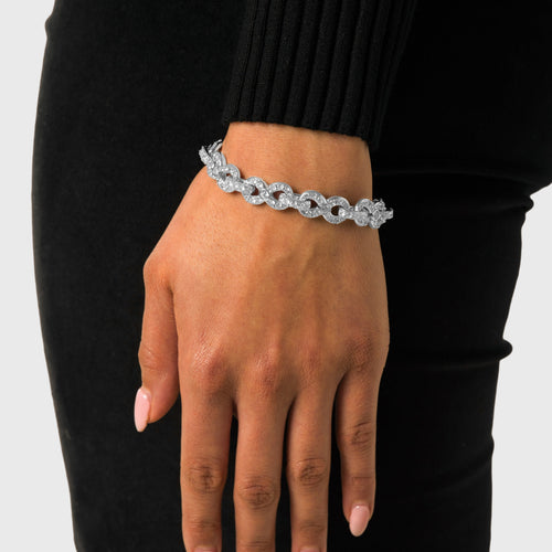 10mm Iced Infitnity Link Bracelet