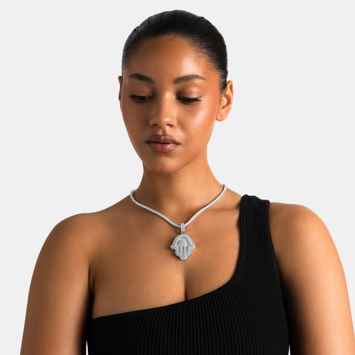 Baguette Hamsa Pendant