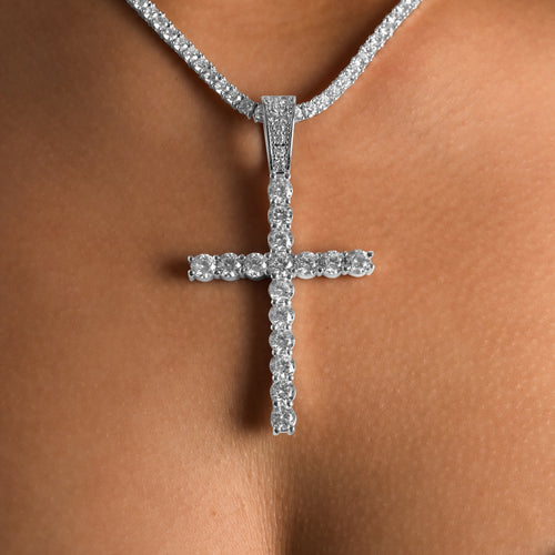 Large Diamond Cross Pendant