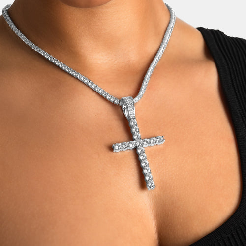 Large Diamond Cross Pendant
