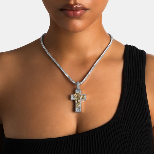 Jesus Face Cross Pendant