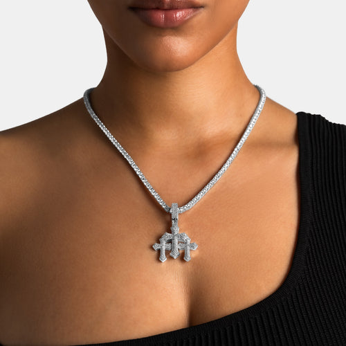 Micro Triple Cross Pendant