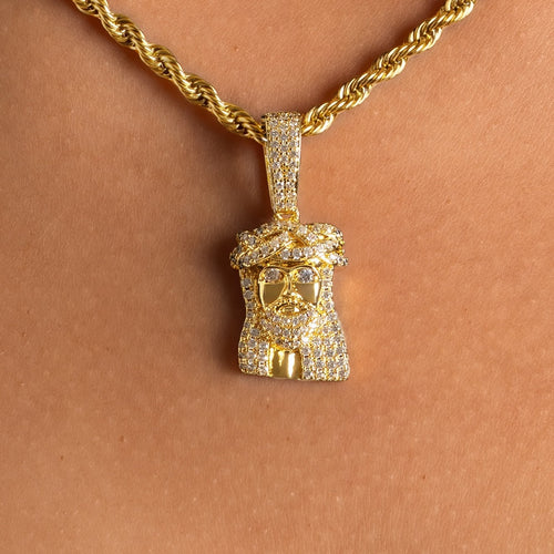 Micro Jesus Pendant Gold