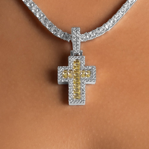 Canary Archer Cross Pendant