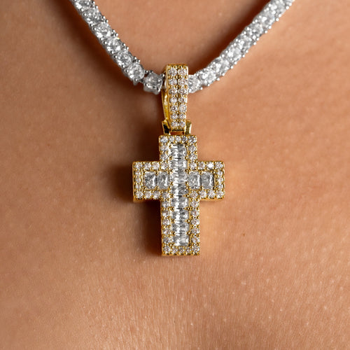 Mini Ascher Cross Pendant Gold