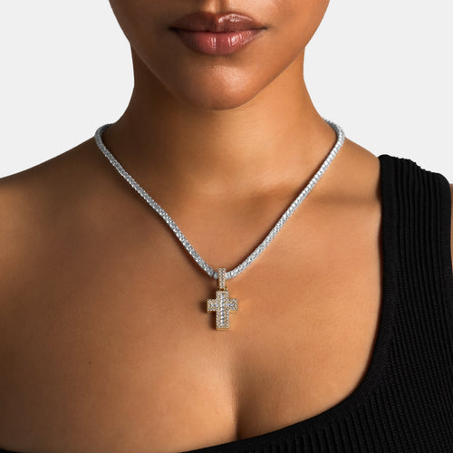 Mini Ascher Cross Pendant Gold