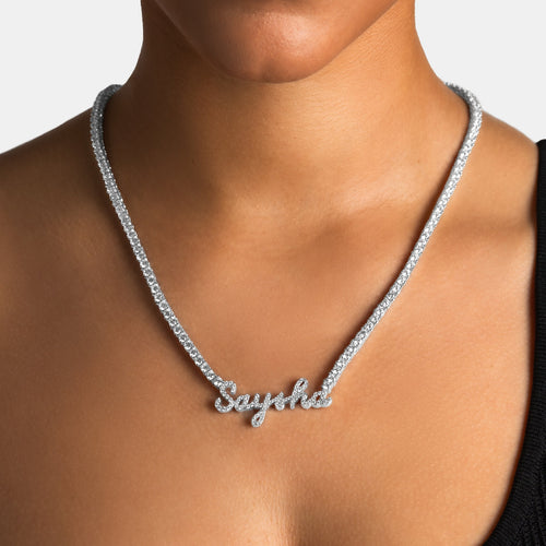 Iced Custom Name Tennis Chain