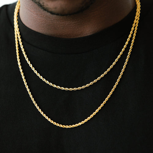 3mm Rope Chain Gold
