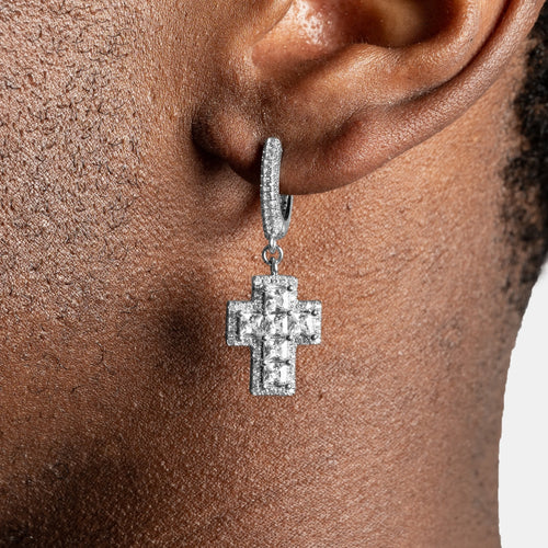 Clustered Cross Earrings