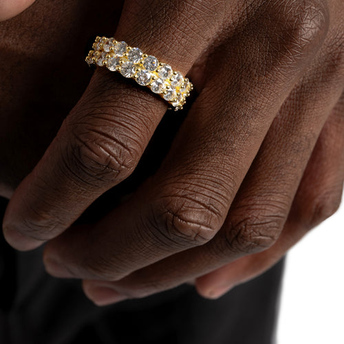 Double Tennis Ring Gold S925