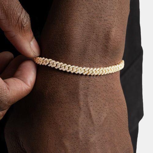 5mm Prong Cuban Bracelet Gold