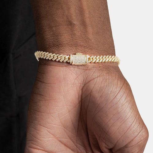 5mm Prong Cuban Bracelet Gold