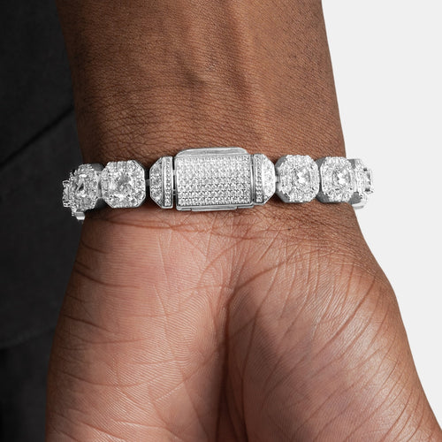 Moissanite Cluster Tennis Bracelet