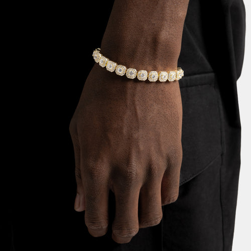 Micro Cluster Tennis Bracelet Gold