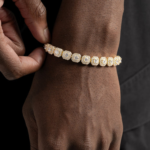 Micro Cluster Tennis Bracelet Gold