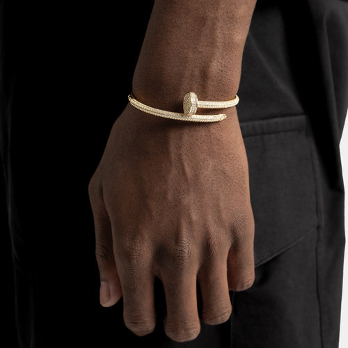 Moissanite Nail Bracelet Gold Vermeil