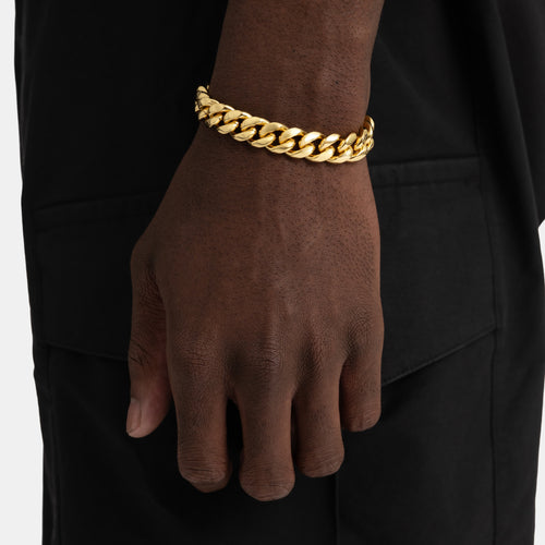 12mm Cuban Link Bracelet Gold [ONE-TIME OFFER]