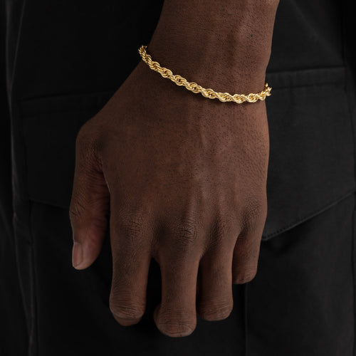 5mm Rope Bracelet Gold