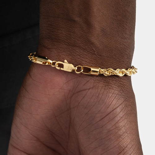 5mm Rope Bracelet Gold