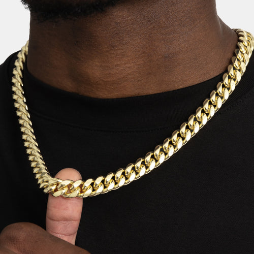 12mm Cuban Link Chain Gold