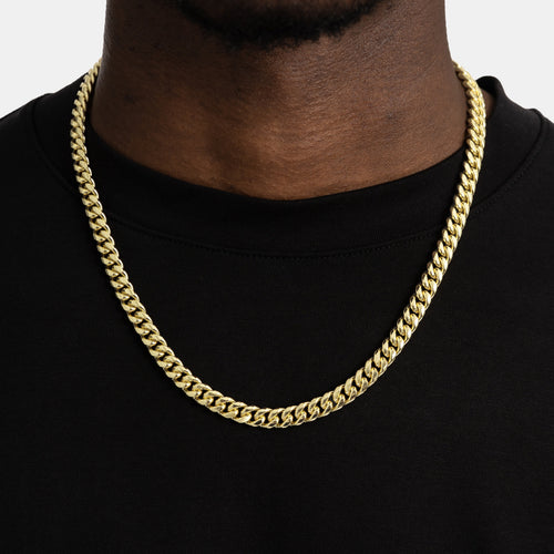 8mm Cuban Link Chain Gold