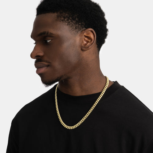 8mm Cuban Link Chain Gold