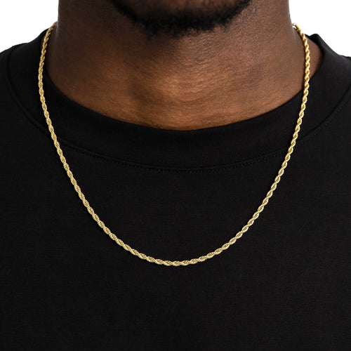 3mm Rope Chain Gold