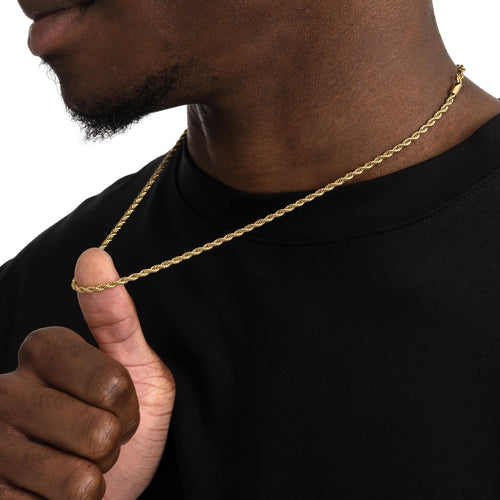 3mm Rope Chain Gold