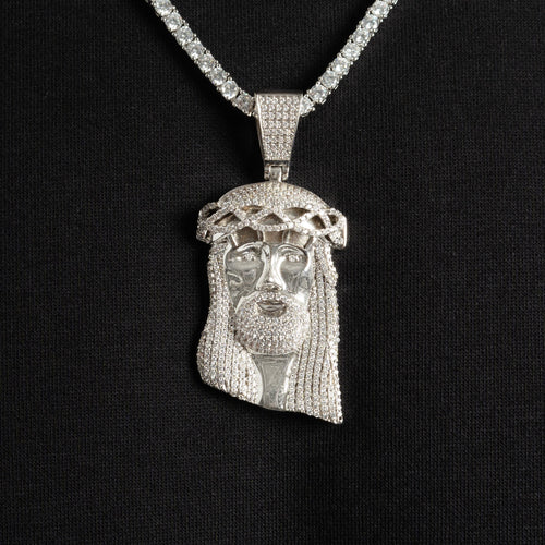 Moissanite Jesus Pendant