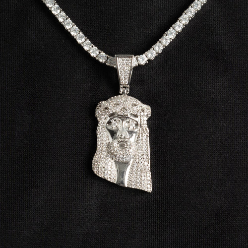 Moissanite Mini Jesus Pendant S925
