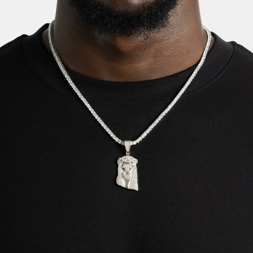 Moissanite Mini Jesus Pendant S925