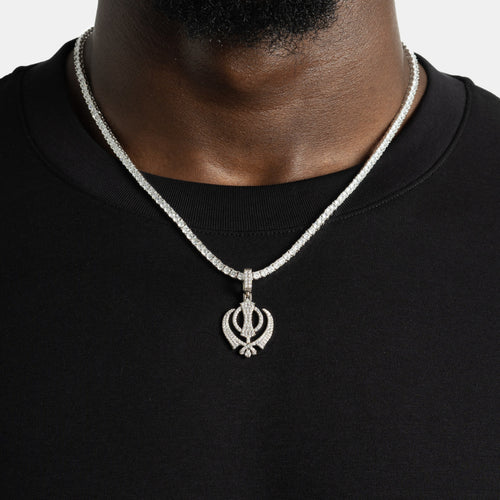 Moissanite Khanda Pendant