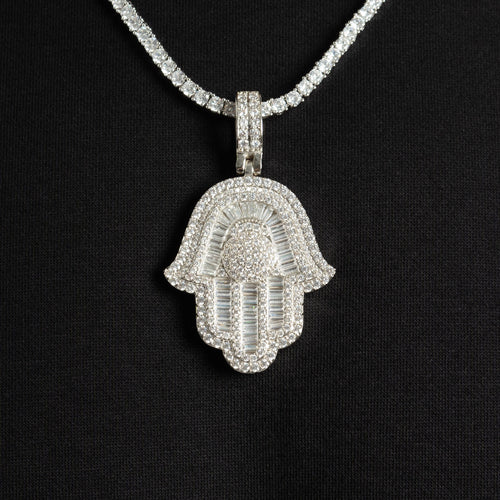 Baguette Hamsa Pendant
