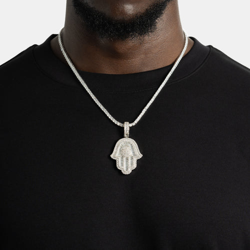 Baguette Hamsa Pendant
