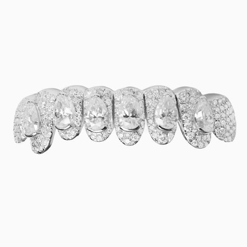 Pear Cut Centered Moissanite Grillz