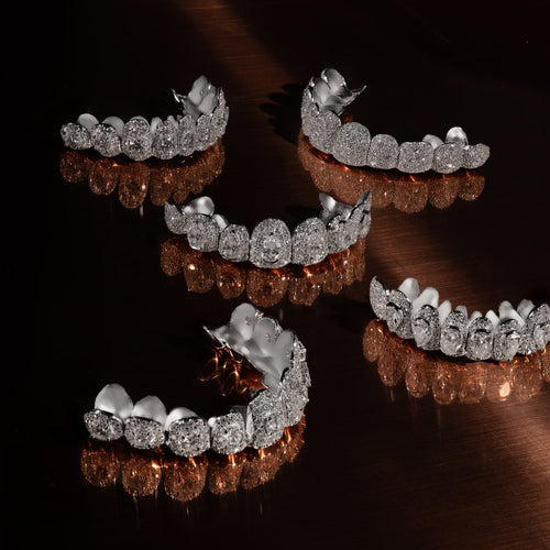 Iced Honeycomb Moissanite Grillz