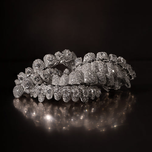 Iced Honeycomb Moissanite Grillz