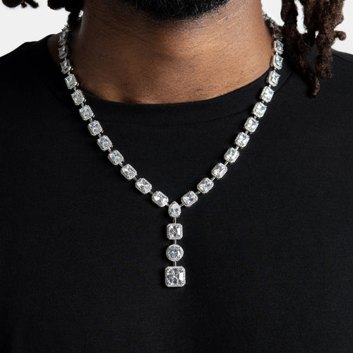 Teardrop Lariat Tennis Chain